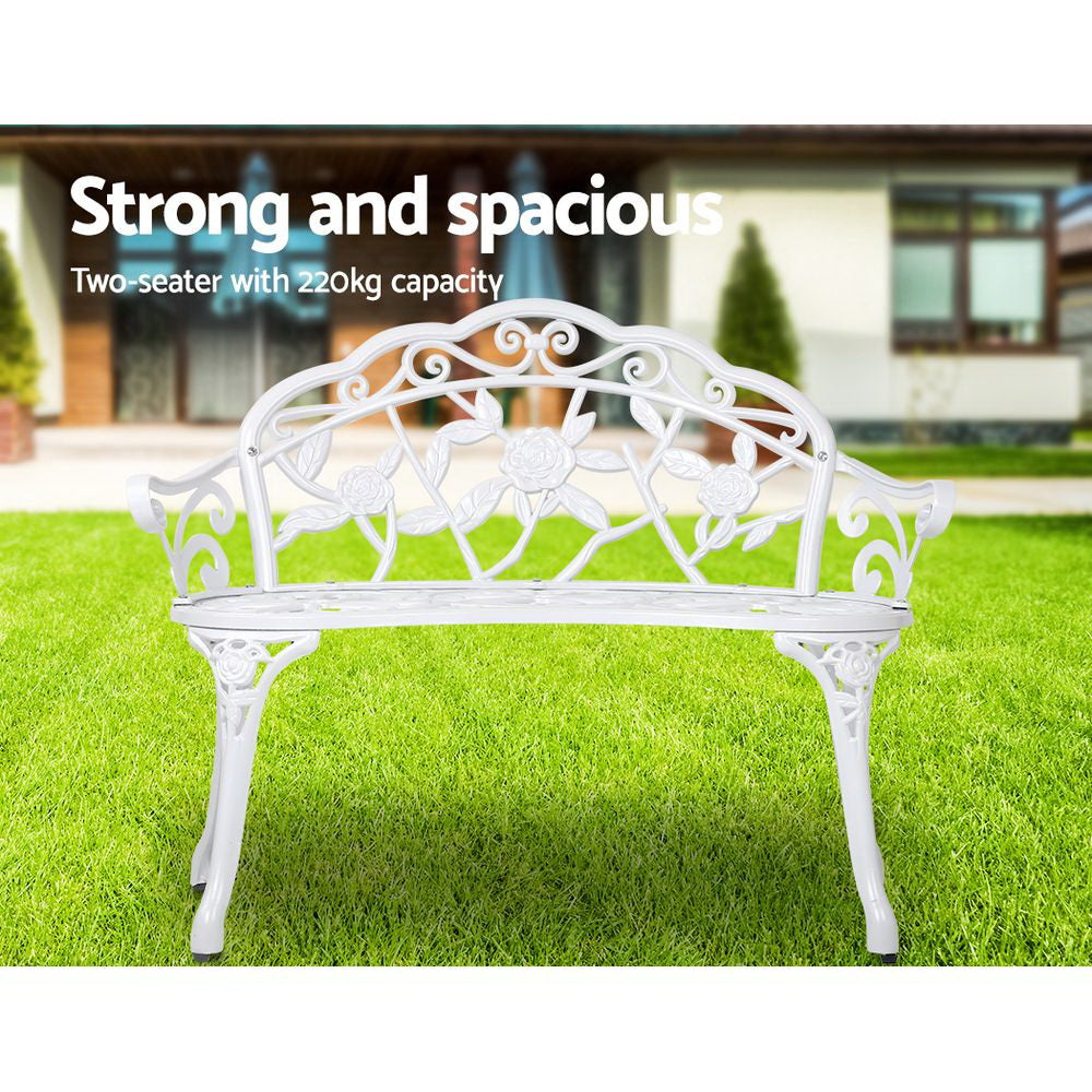 Gardeon Victorian Garden Bench – White freeshipping - Awezingly