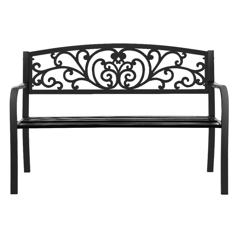 Gardeon Outdoor Garden Bench - Black freeshipping - Awezingly