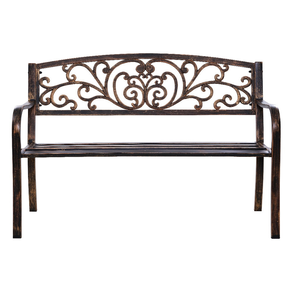 Gardeon Cast Iron Garden Bench - Bronze freeshipping - Awezingly