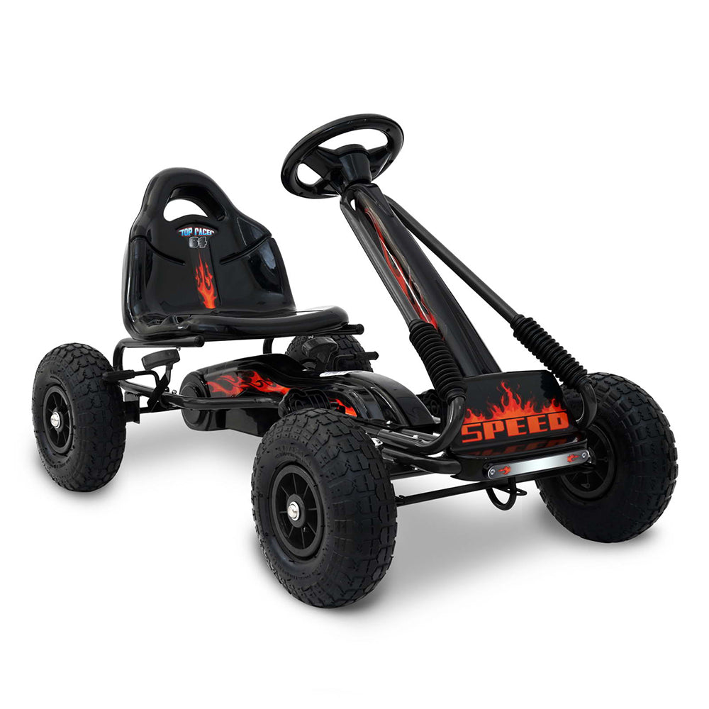 RIGO Kids Pedal Go Kart Car Ride On Toys Racing Bike Black freeshipping - Awezingly