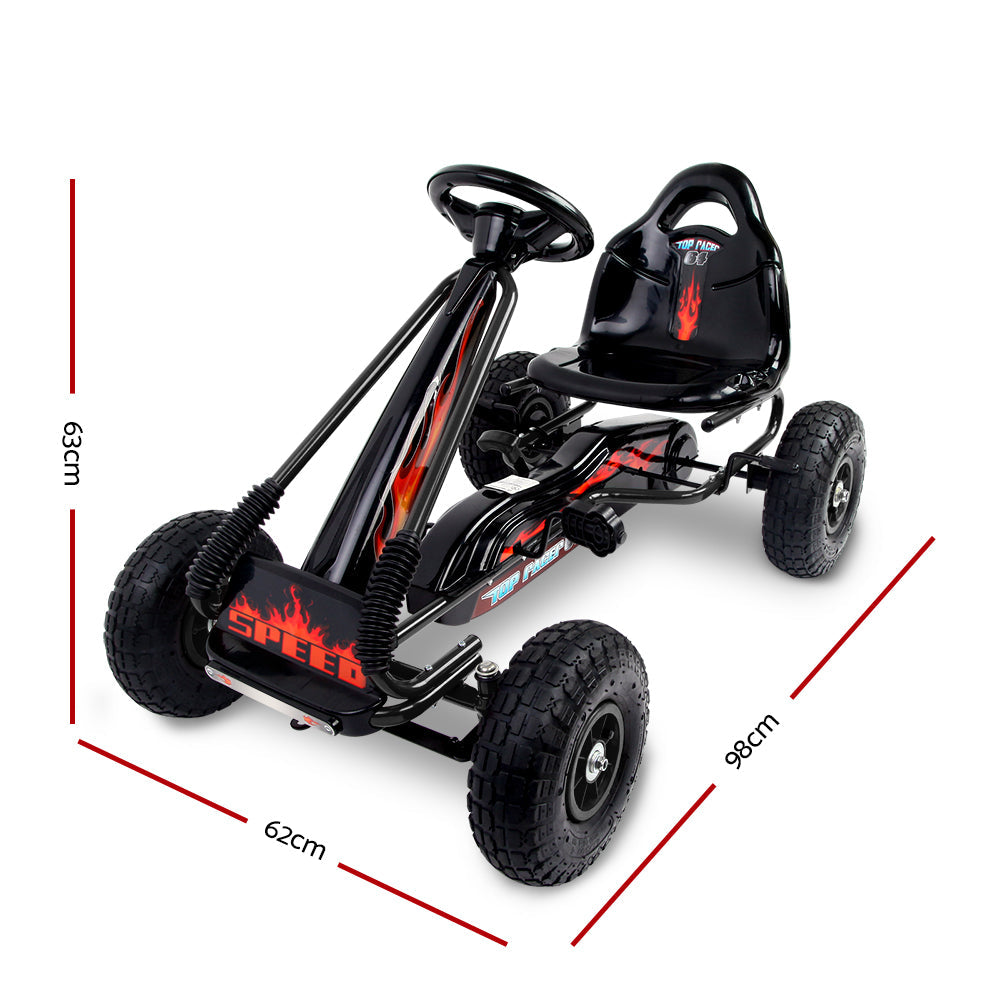 RIGO Kids Pedal Go Kart Car Ride On Toys Racing Bike Black freeshipping - Awezingly