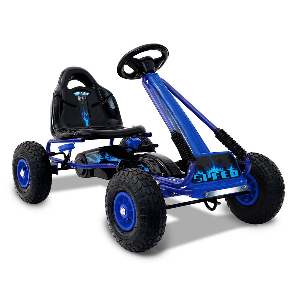 RIGO Kids Pedal Go Kart Car Ride On Toys Racing Bike Blue freeshipping - Awezingly