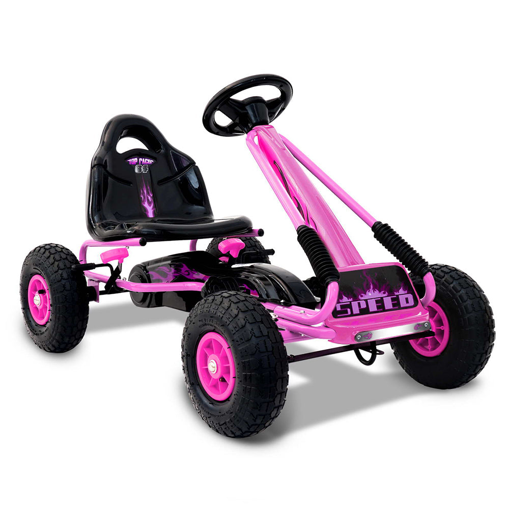 RIGO Kids Pedal Go Kart Car Ride On Toys Racing Bike Pink freeshipping - Awezingly