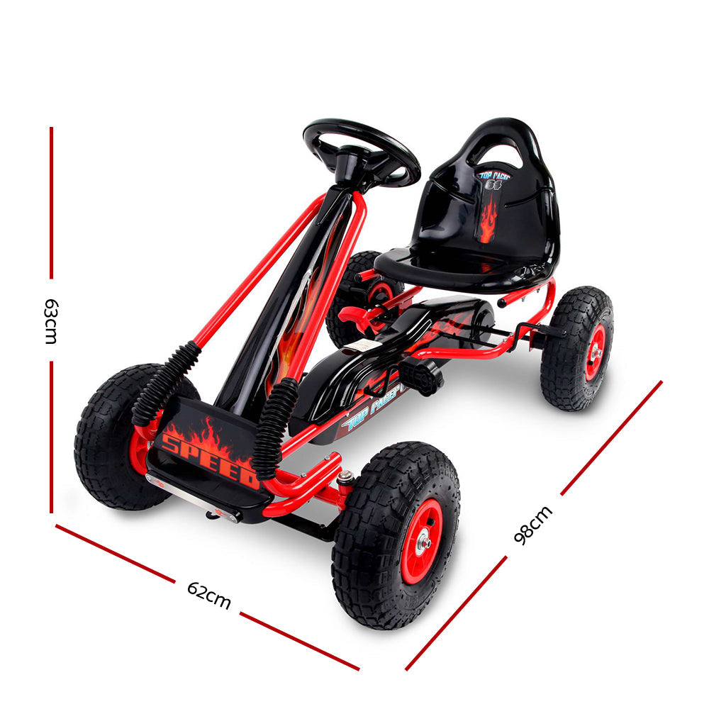 RIGO Kids Pedal Go Kart Car Ride On Toys Racing Bike Red freeshipping - Awezingly