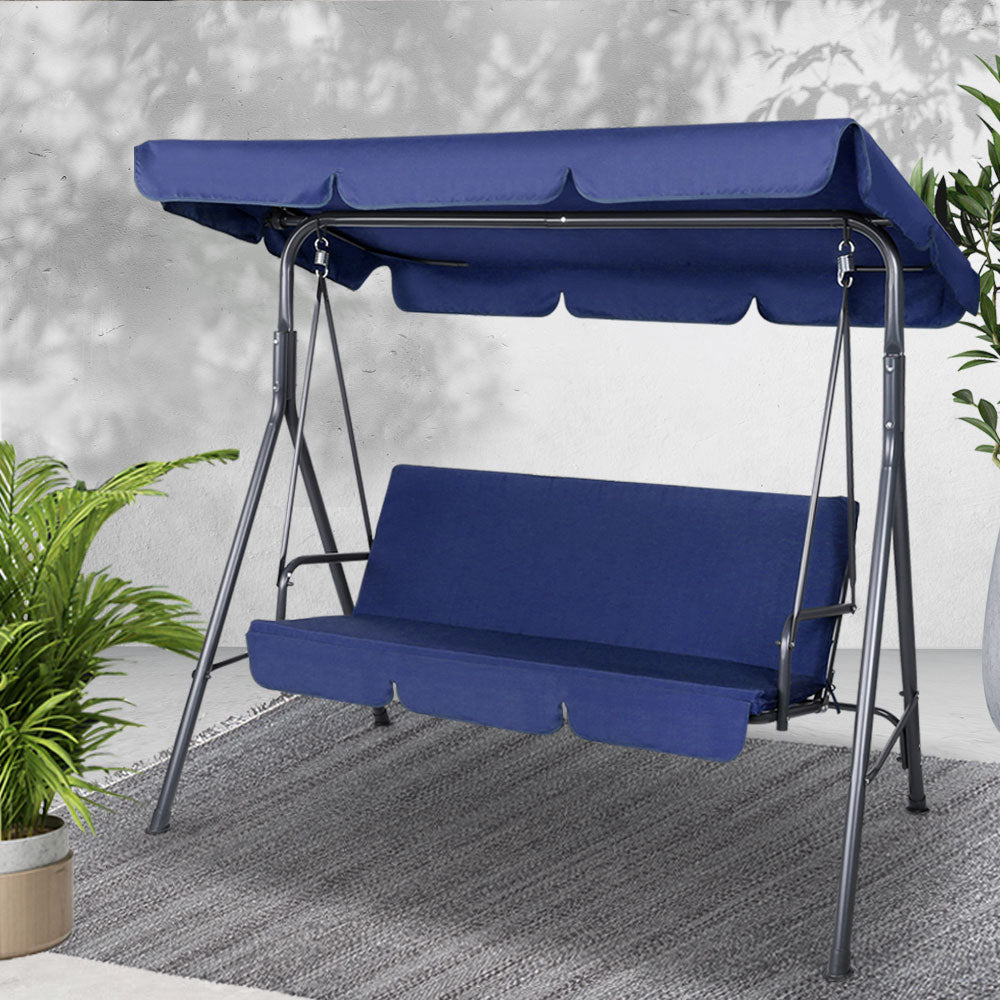 Gardeon Canopy Swing Chair - Navy freeshipping - Awezingly