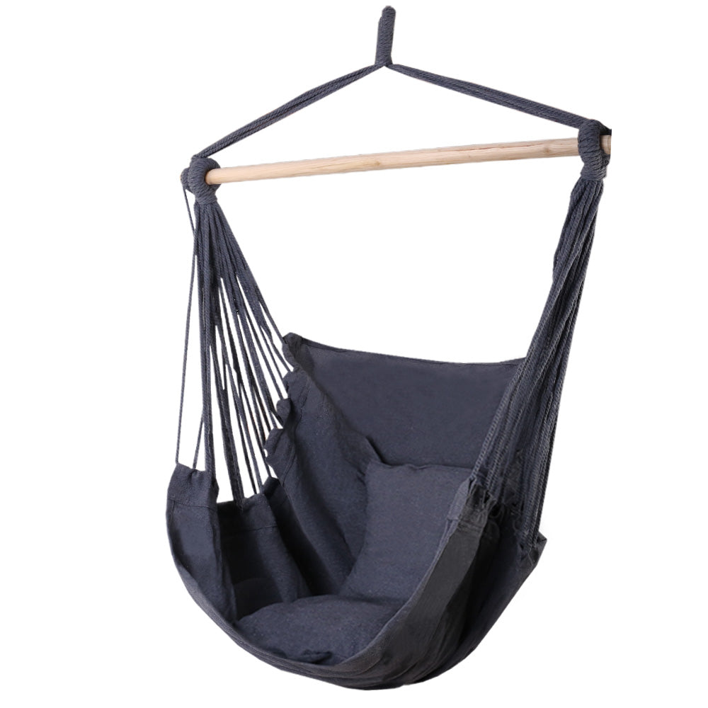 Gardeon Hammock Swing Chair - Grey freeshipping - Awezingly