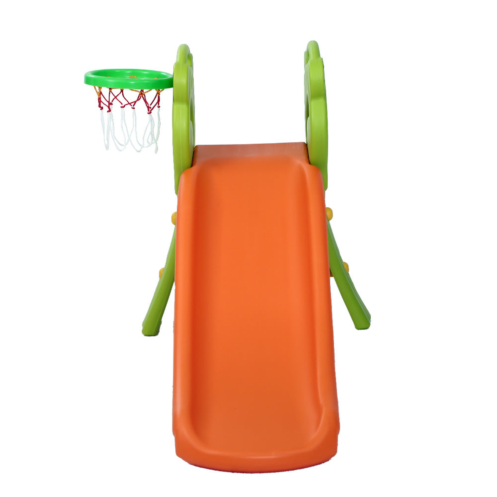 Keezi Kids Slide Basketball Hoop Activity Center Outdoor Toddler Play Set Orange freeshipping - Awezingly