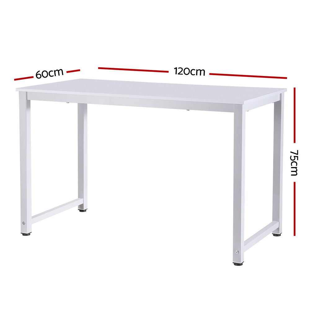 Artiss Computer Desk Home Office Study Table White 120CM