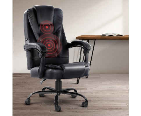 Artiss Massage Office Chair Recliner Computer Chair Black freeshipping - Awezingly