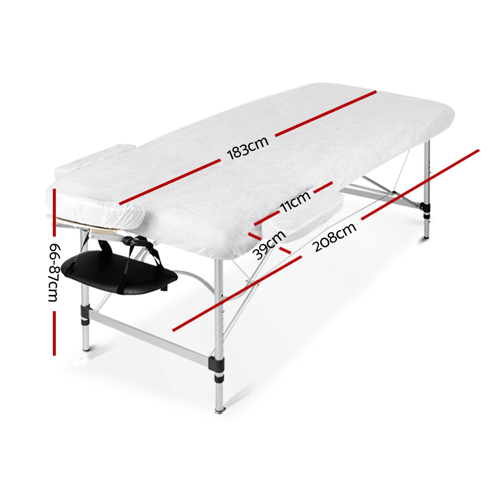 Zenses 3 Fold Portable Aluminium Massage Table - Black freeshipping - Awezingly