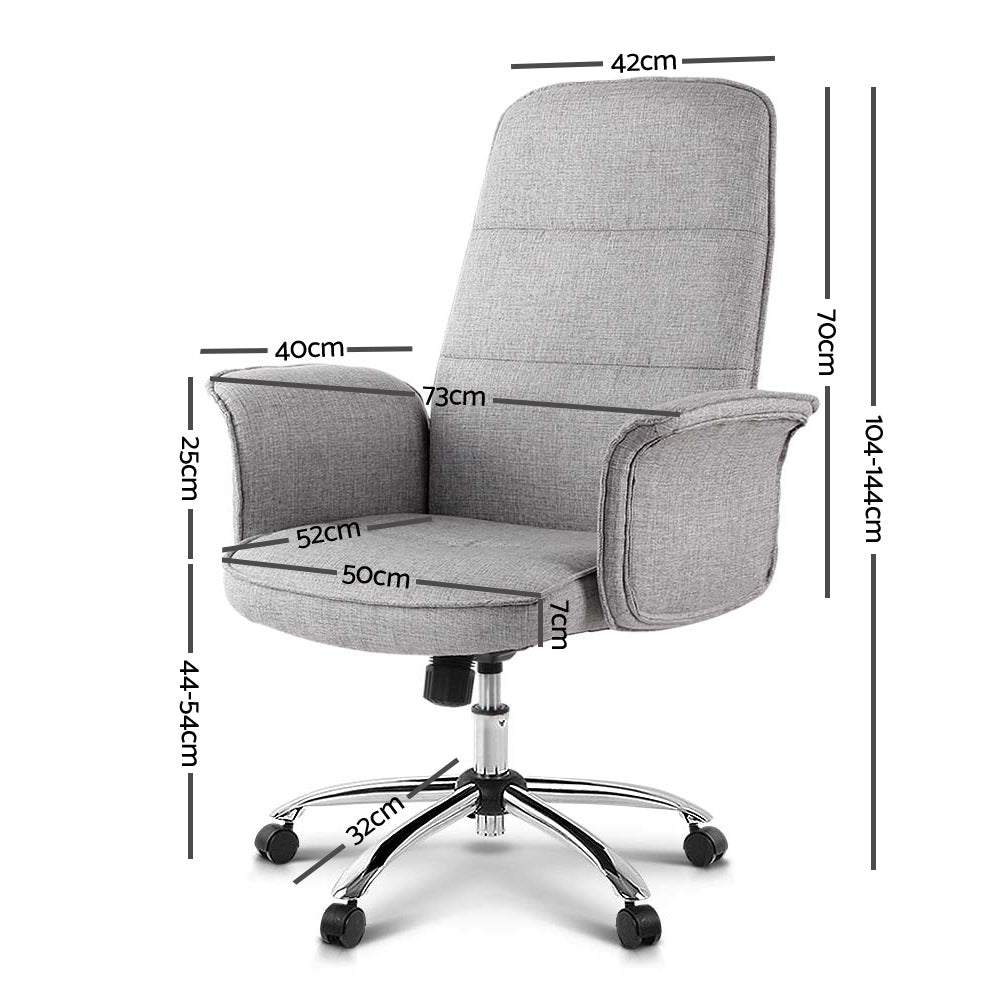 Fabric Office Desk Chair - Grey freeshipping - Awezingly