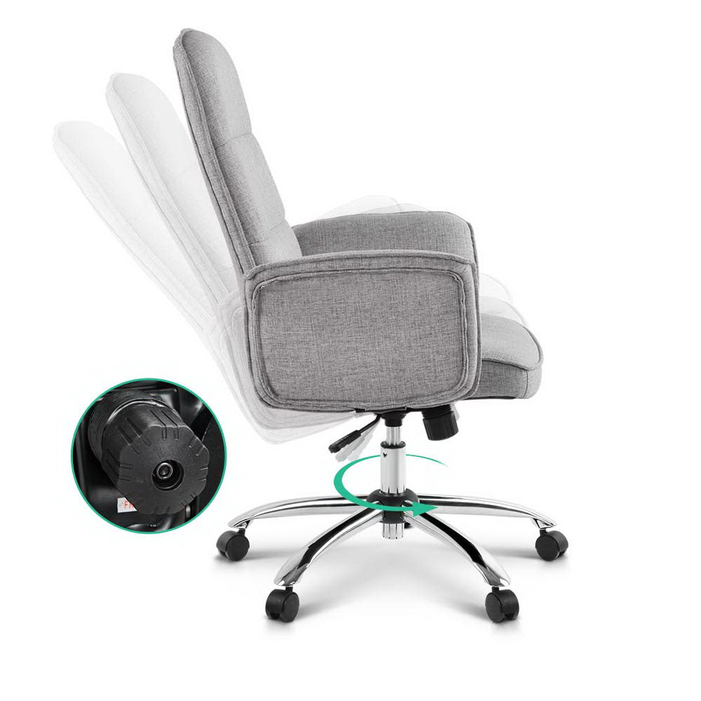 Fabric Office Desk Chair - Grey freeshipping - Awezingly