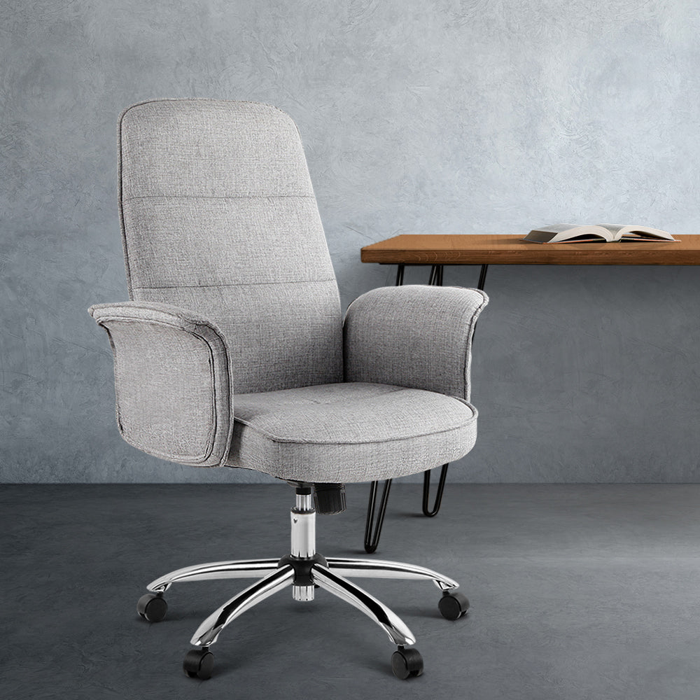 Fabric Office Desk Chair - Grey freeshipping - Awezingly