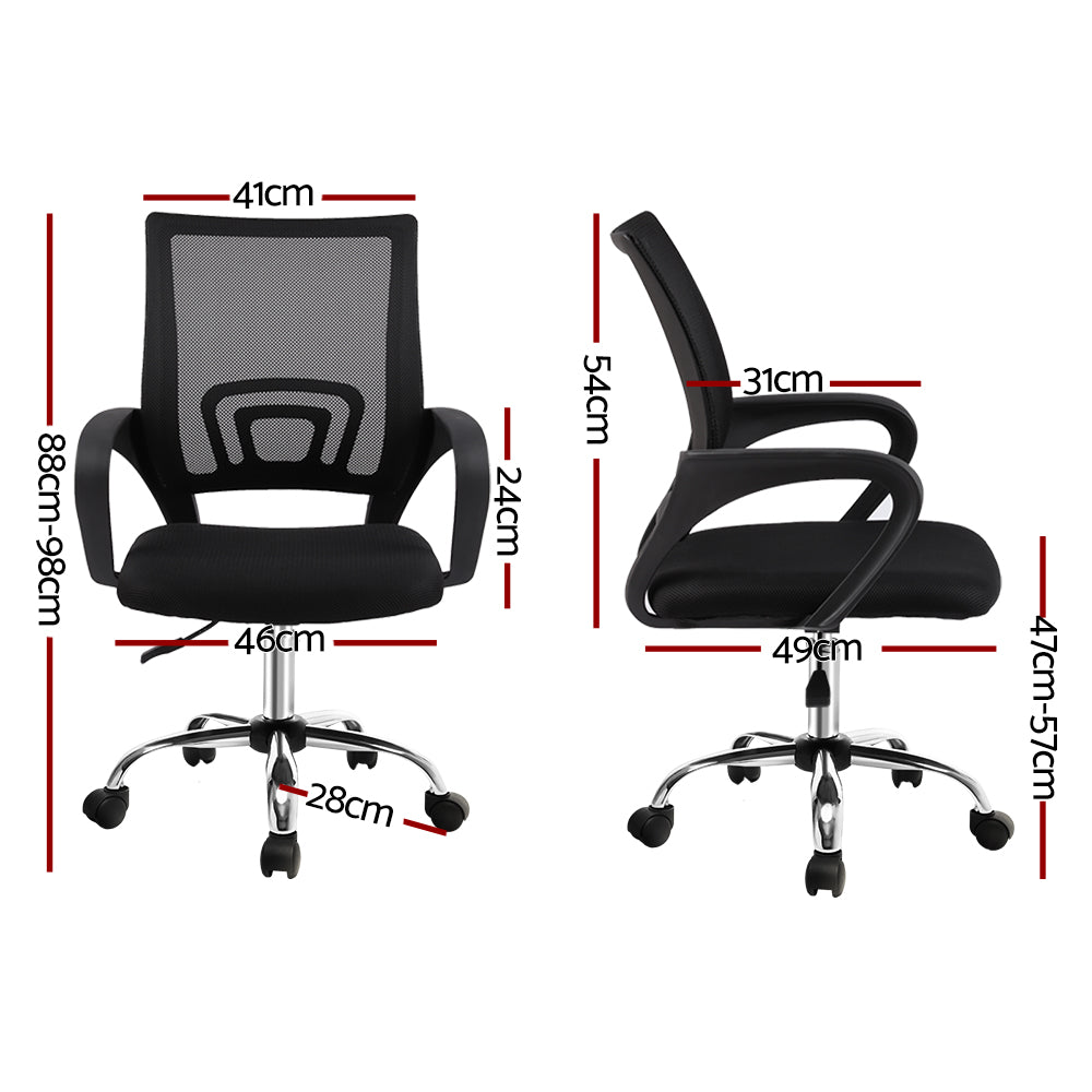 Artiss Office Chair Executive Mid Back Black