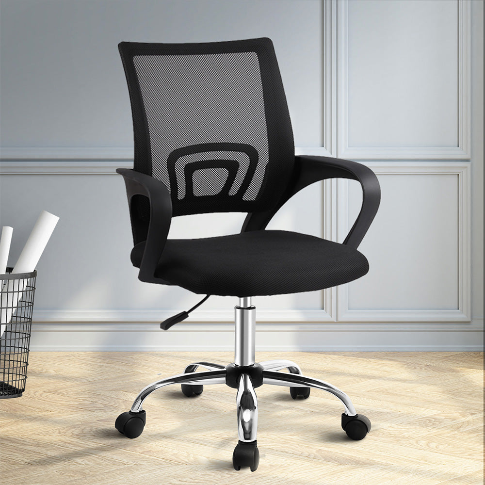 Artiss Office Chair Executive Mid Back Black