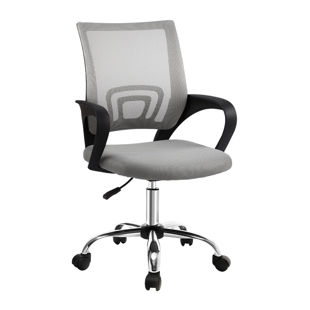 Artiss Office Chair Executive Mid Back - Grey freeshipping - Awezingly