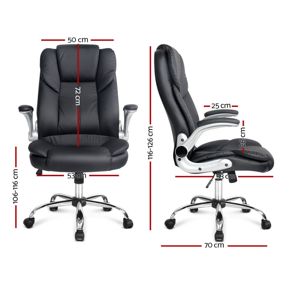 PU Leather Executive Office Desk Chair - Black freeshipping - Awezingly