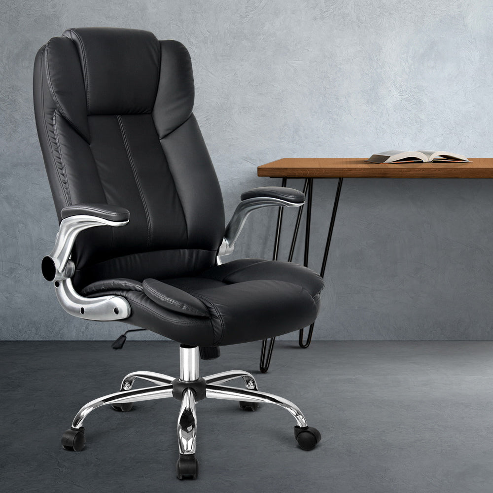 PU Leather Executive Office Desk Chair - Black freeshipping - Awezingly