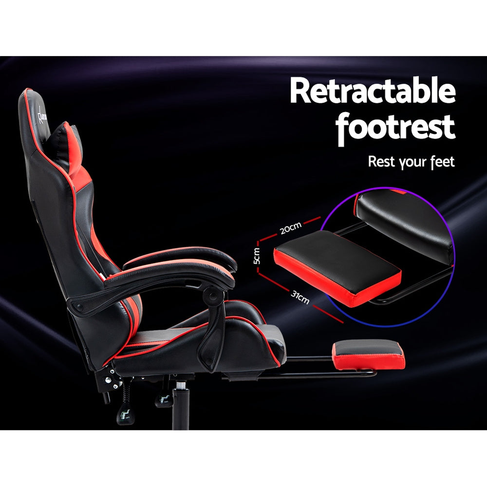 Artiss Office Chair Gaming Computer Executive Chairs Racing Seat Recliner Red