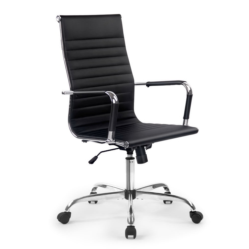 Eames Replica Office Chair Executive High Back Seating PU Leather Black freeshipping - Awezingly