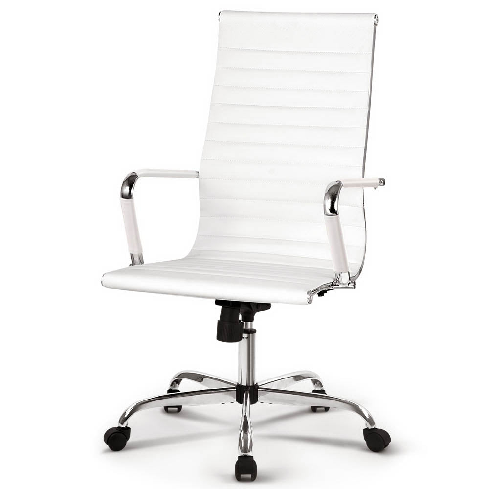 Eames Replica Office Chairs PU Leather-White freeshipping - Awezingly