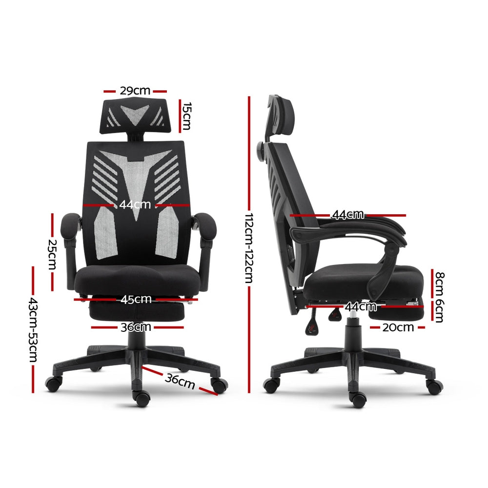 Artiss Gaming Office Chair Computer Desk Chair Home Work Recliner Black freeshipping - Awezingly