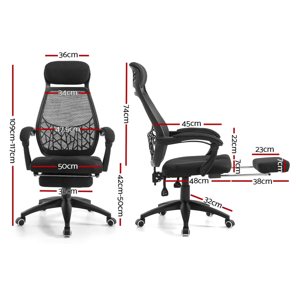 Artiss Gaming Office Chair Computer Desk Chair Home Work Study Black freeshipping - Awezingly