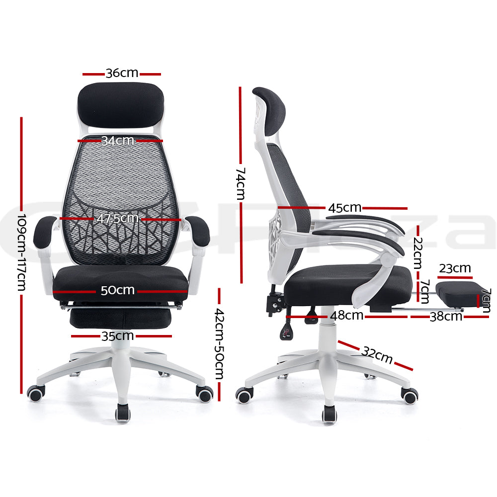 Artiss Gaming Office Chair Computer Desk Chair Home Work Study White freeshipping - Awezingly