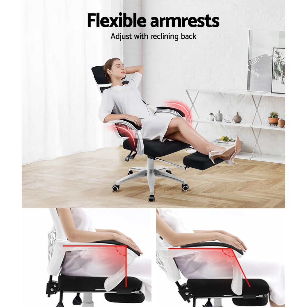 Artiss Gaming Office Chair Computer Desk Chair Home Work Study White freeshipping - Awezingly