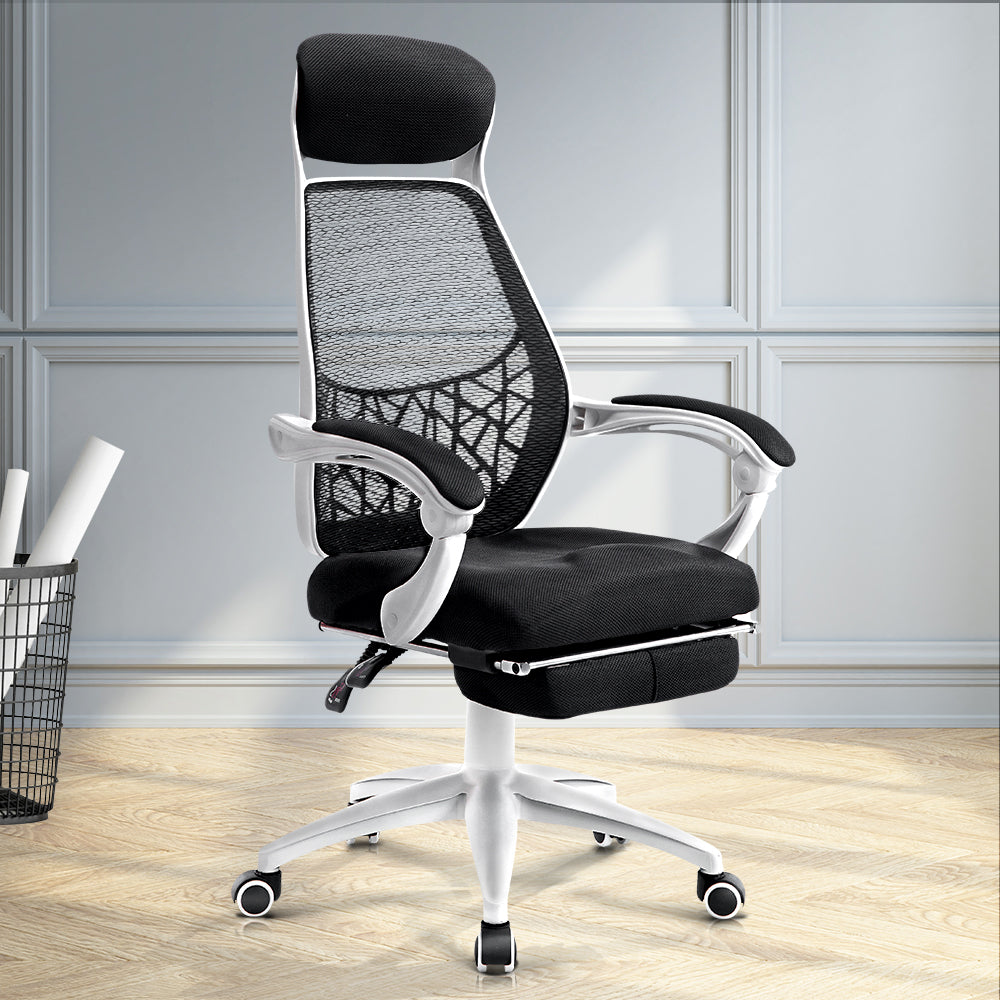 Artiss Gaming Office Chair Computer Desk Chair Home Work Study White freeshipping - Awezingly