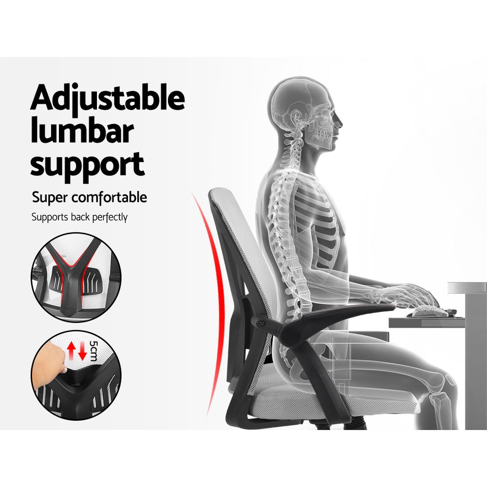 Artiss Office Chair Gaming Executive Computer Chairs Study Mesh Seat Tilt Grey freeshipping - Awezingly