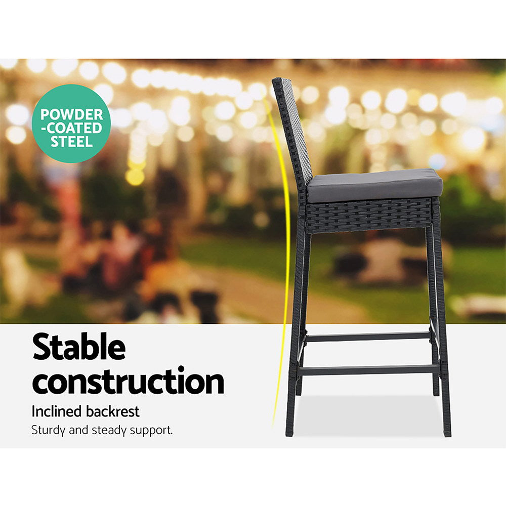 5 Pcs Gardeon Outdoor Bar Set Table Stools Furniture Wicker freeshipping - Awezingly