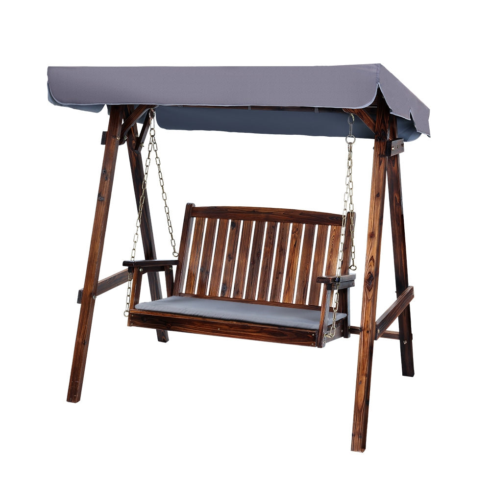 Gardeon Swing Chair Wooden Garden Bench Canopy 2 Seater Outdoor Furniture freeshipping - Awezingly