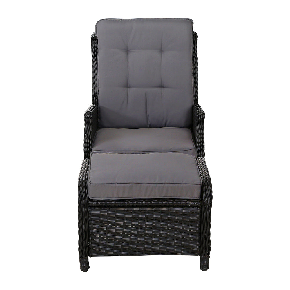 Gardeon Recliner Chair Sun lounge Setting Outdoor Furniture Patio Wicker Sofa freeshipping - Awezingly