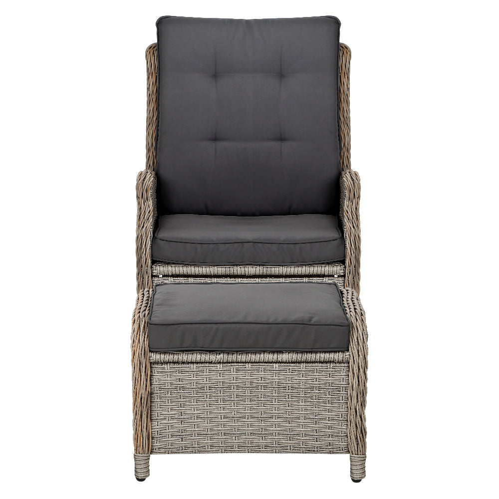 Gardeon Recliner Chair Sun lounge Outdoor Setting Patio Furniture Wicker Sofa freeshipping - Awezingly