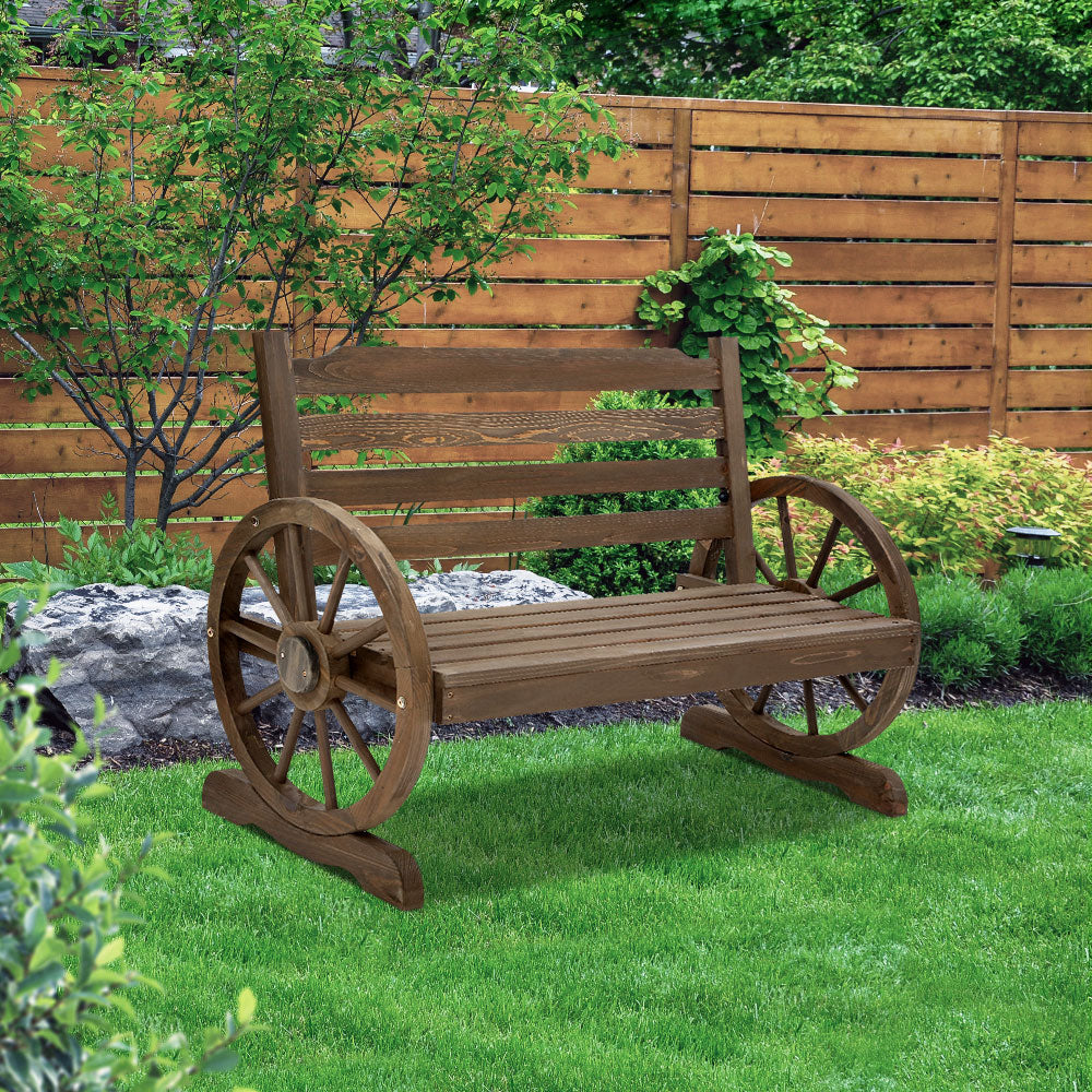 Gardeon Park Bench Wooden Wagon Chair Outdoor Garden Backyard Lounge Furniture freeshipping - Awezingly