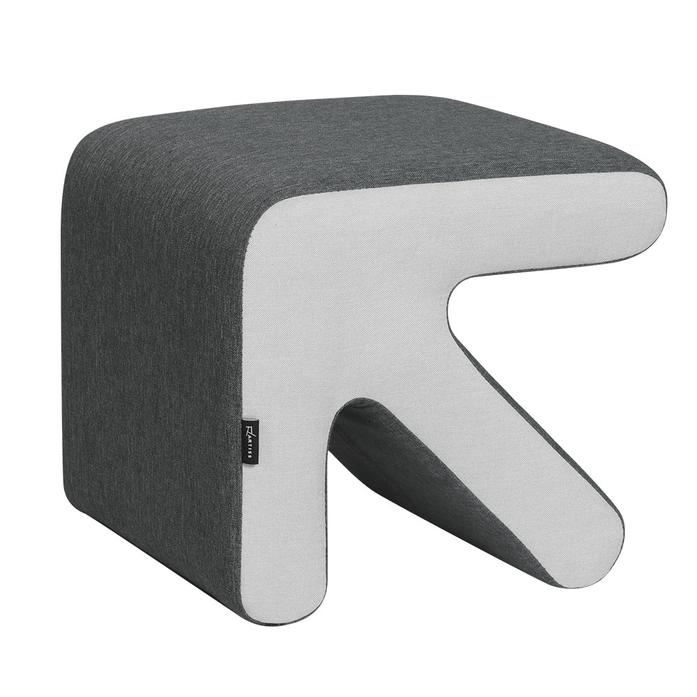 Artiss Ottoman Foot Stool Fabric Foot Rest Footstool Padded Seat Kids Grey