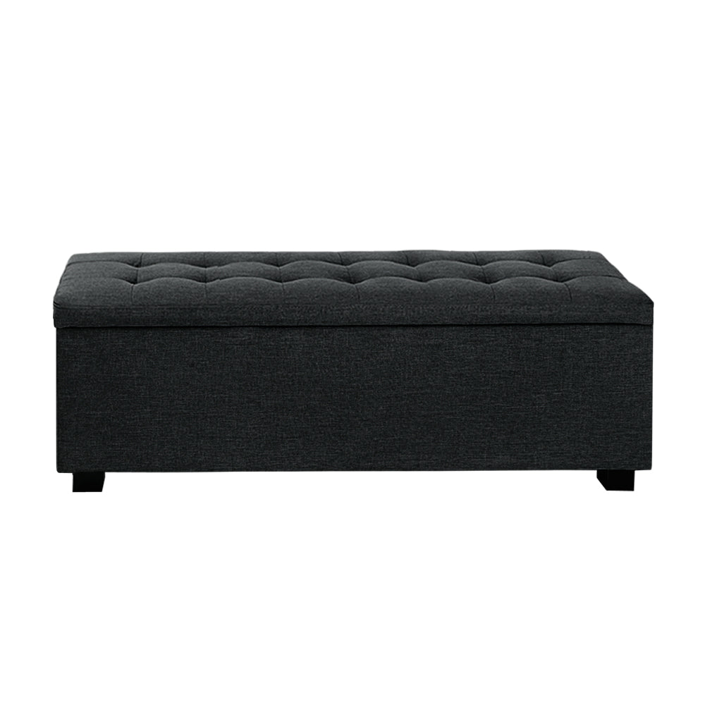 Artiss Premium Storage Ottoman - Charcoal