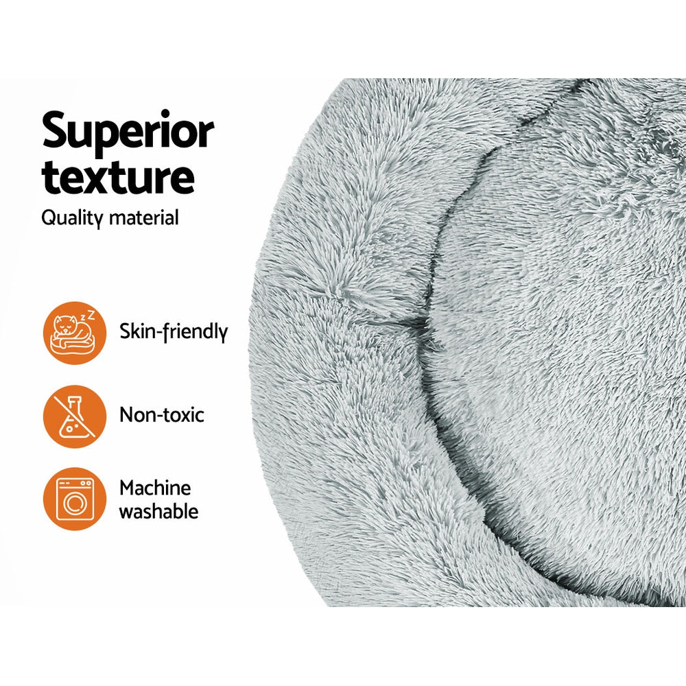 Pet Bed Dog Cat Calming Bed Extra Large 110cm Light Grey Sleeping Comfy Washable freeshipping - Awezingly
