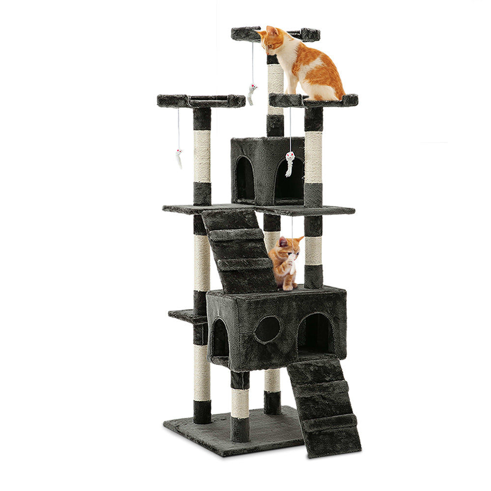 i.Pet Cat Tree 180cm Trees Scratching Post Scratcher Tower Condo House Furniture Wood freeshipping - Awezingly