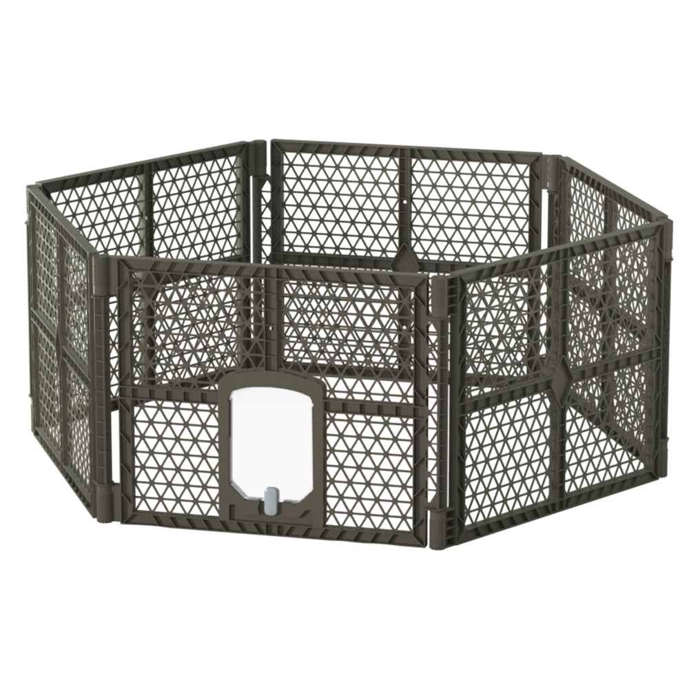 i.Pet Pet Dog Playpen Enclosure 6 Panel Fence Puppy Cage Plastic Play Pen Fold