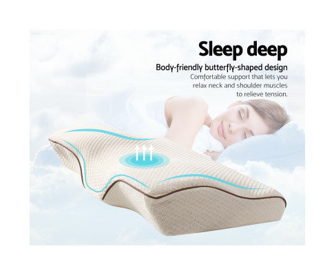 Giselle Memory Foam Pillow Neck Pillows Contour Rebound Pain Relief Support freeshipping - Awezingly