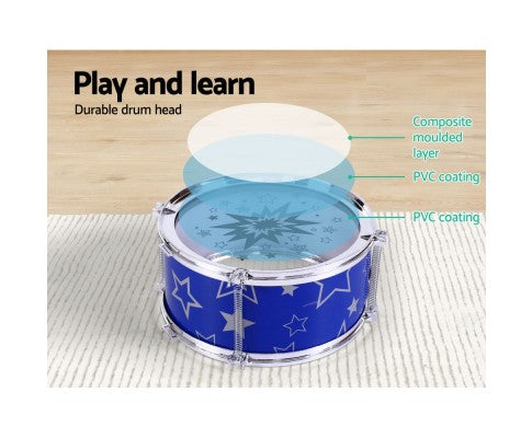 Keezi 11 Piece Kids Drum Set freeshipping - Awezingly