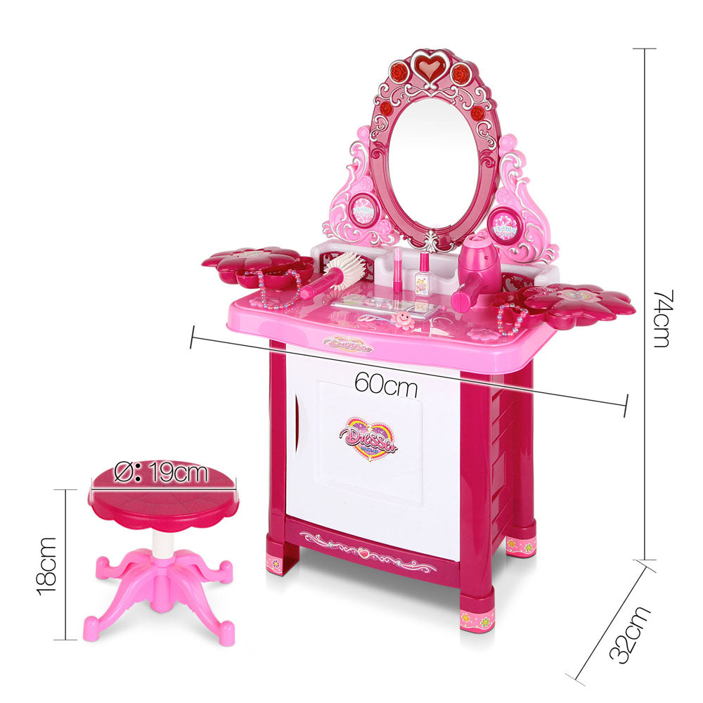 Keezi 30 Piece Kids Dressing Table Set - Pink freeshipping - Awezingly