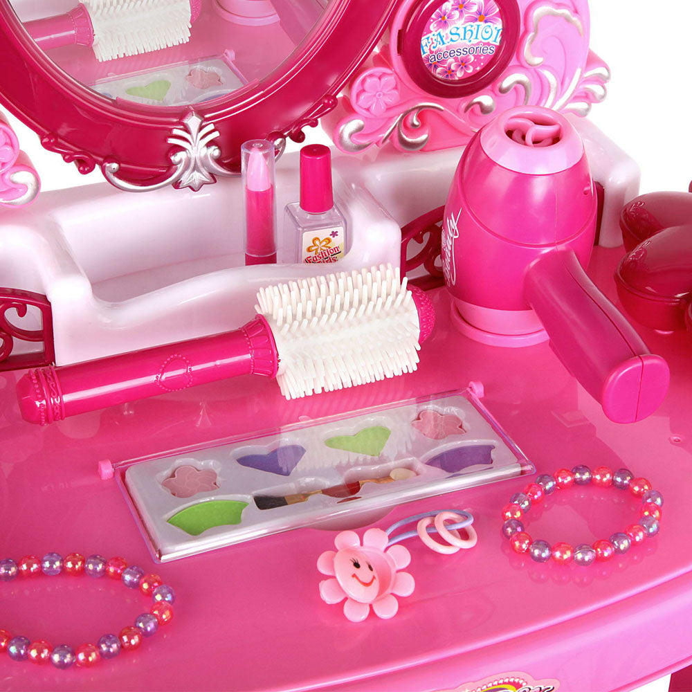 Keezi 30 Piece Kids Dressing Table Set - Pink freeshipping - Awezingly