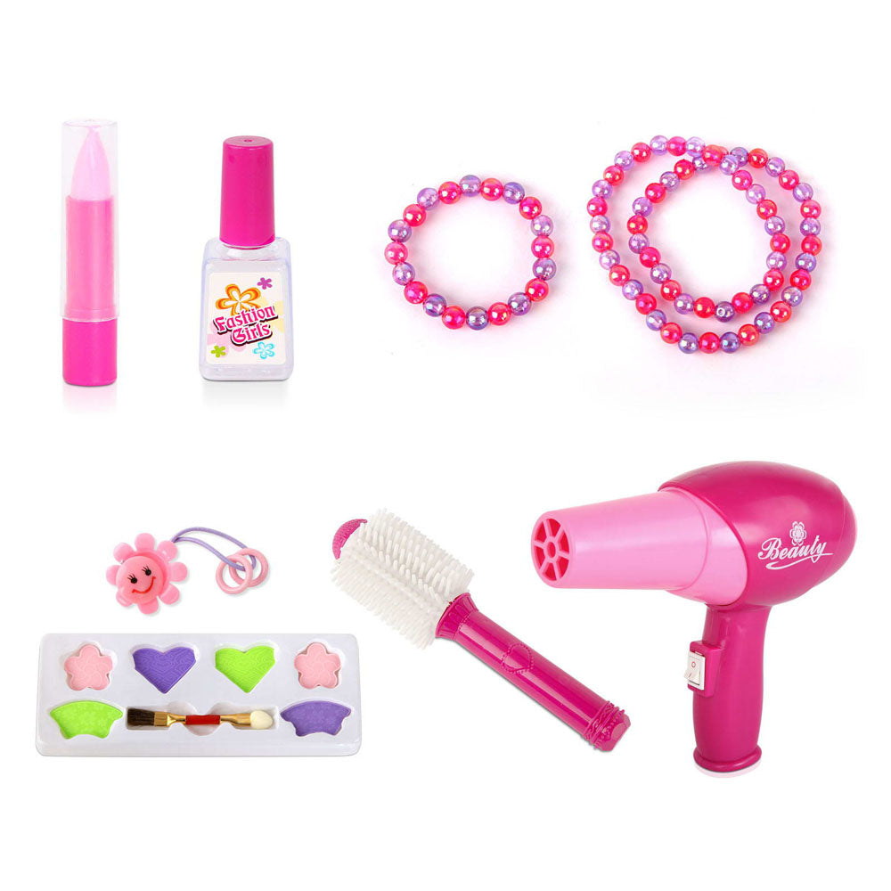 Keezi 30 Piece Kids Dressing Table Set - Pink freeshipping - Awezingly