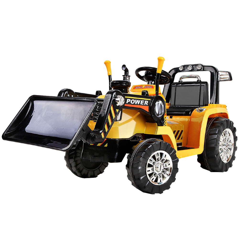 Rigo Kids Ride On Bulldozer Digger Electric Car Yellow freeshipping - Awezingly