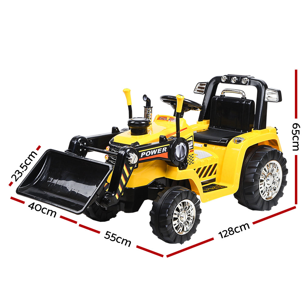 Rigo Kids Ride On Bulldozer Digger Electric Car Yellow freeshipping - Awezingly