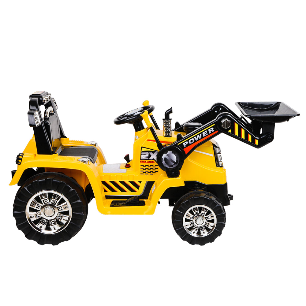 Rigo Kids Ride On Bulldozer Digger Electric Car Yellow freeshipping - Awezingly