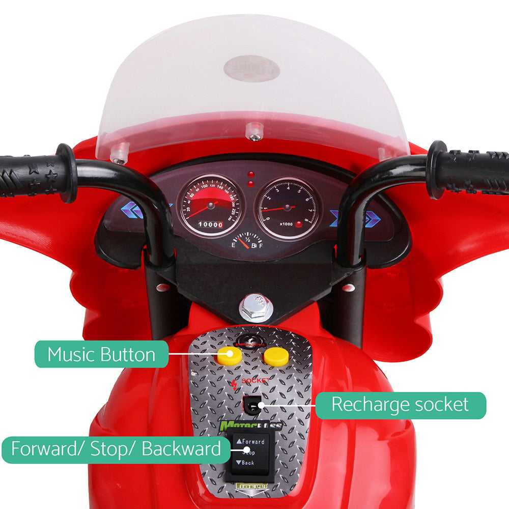 Rigo Kids Ride On Motorbike Motorcycle Car Red freeshipping - Awezingly